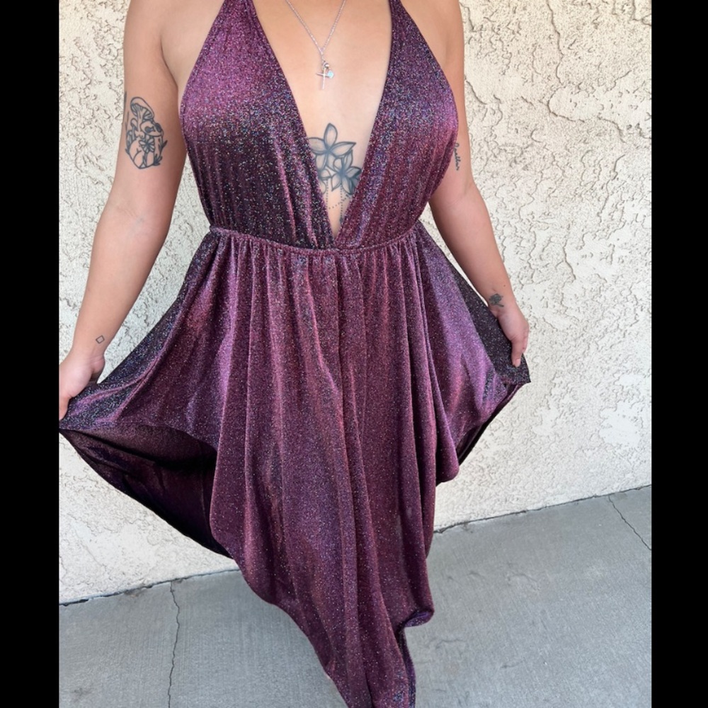 Shimmer Halter Dress
